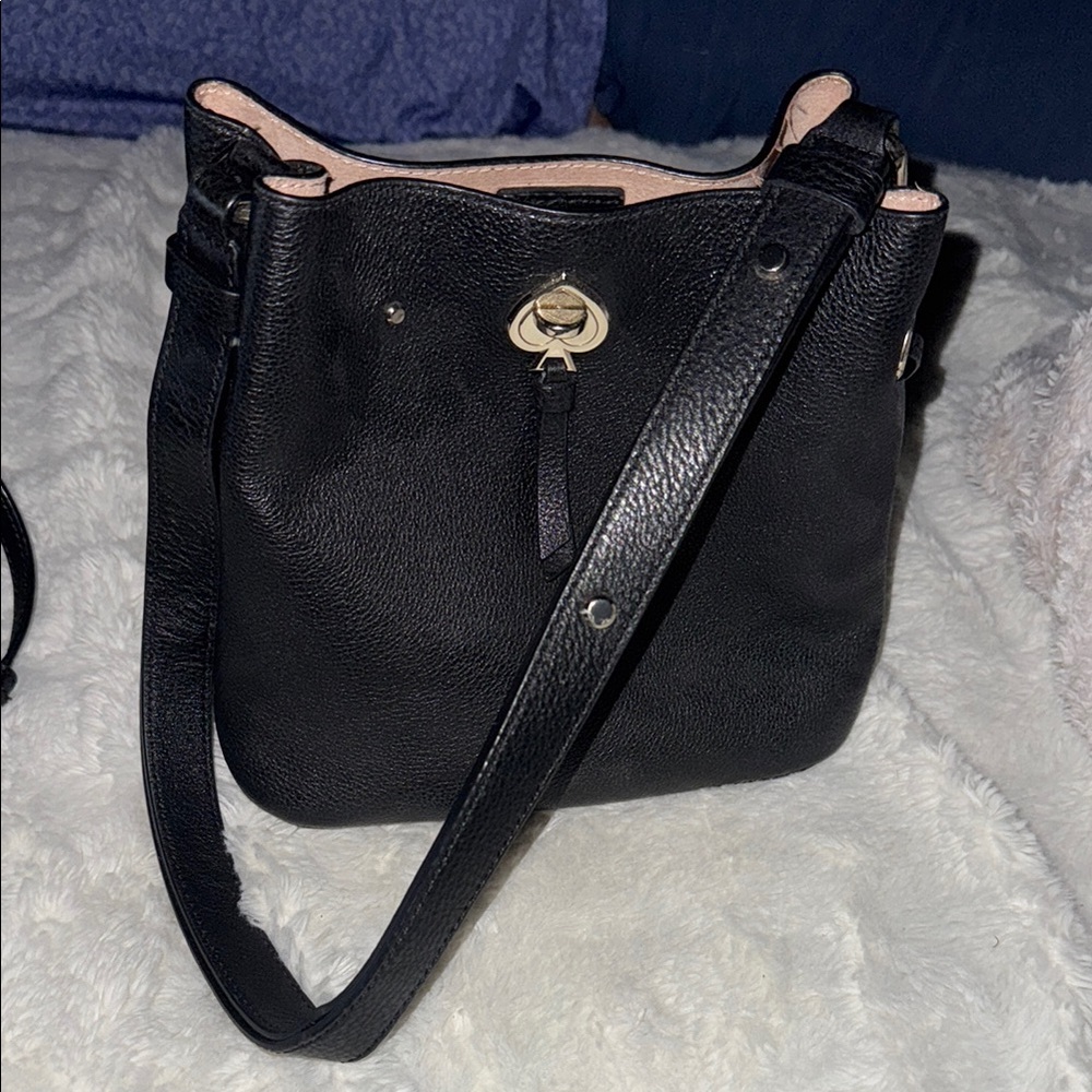 Kate spade Black Leather bucket bag